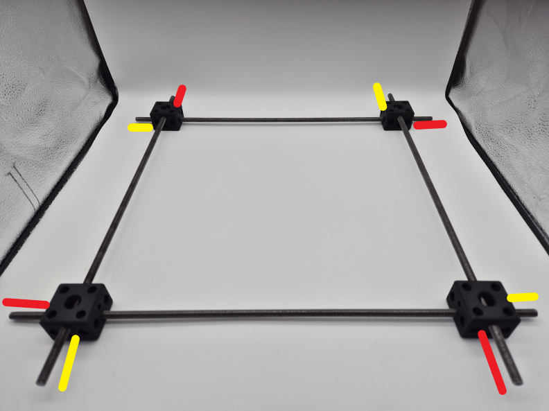 Structure carrée avec repères