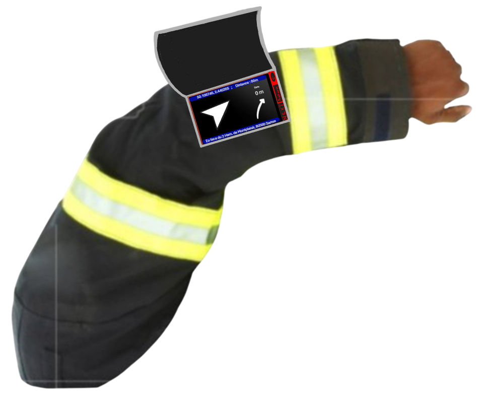 Brassard connecté pour pompiers