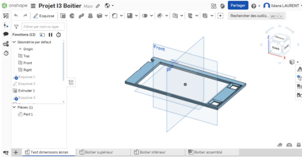 Modélisation OnShape Vue 1